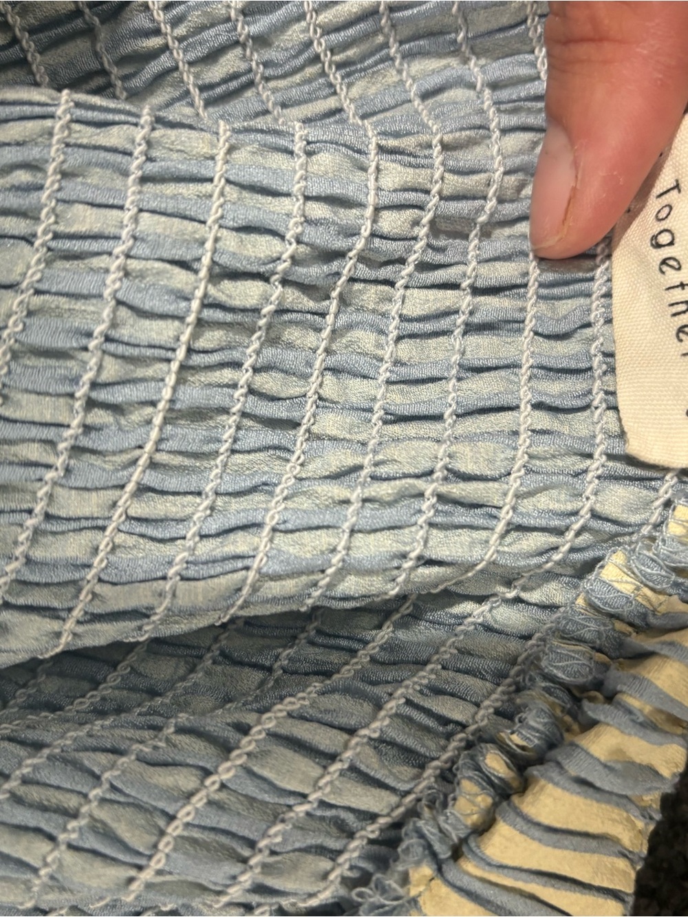 By Together Striped Strapless Tube Maxi Dress in Blue and Cream - Picture 9 of 12